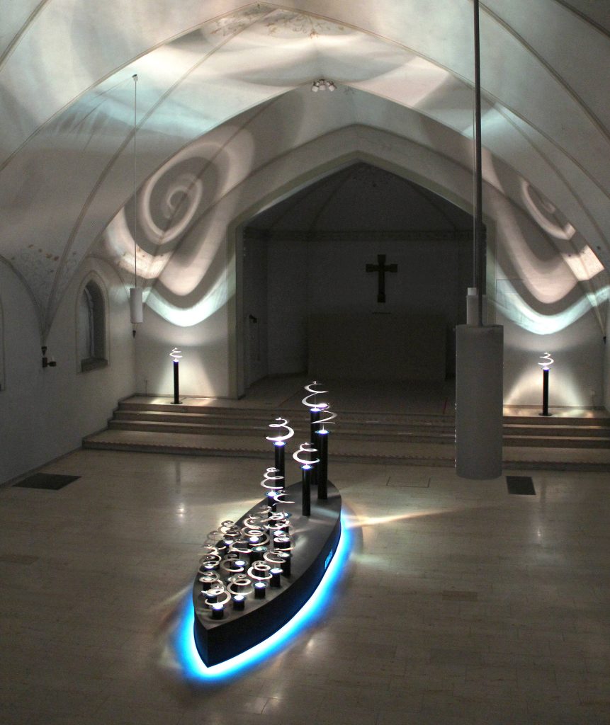 Lichtskulptur Lichtboot Atmos